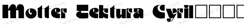 Motter Tektura Cyril字体转换
